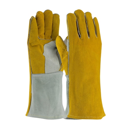 Pip Side Split Cowhide Leather Welder's Glove with Cotton Foam Liner and Kevlar Stitching, 12PK 73-7150